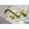 image:imageKingston Brass KS8120CML Manhattan 2Handle 8 in Wall Mount Bathroom Faucet Matte BlackPolished Brass