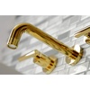 image:imageKingston Brass KS8120CML Manhattan 2Handle 8 in Wall Mount Bathroom Faucet Matte BlackPolished Brass