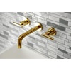 image:imageKingston Brass KS8120CML Manhattan 2Handle 8 in Wall Mount Bathroom Faucet Matte BlackPolished Brass