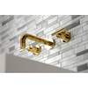 image:imageKingston Brass KS8120CML Manhattan 2Handle 8 in Wall Mount Bathroom Faucet Matte BlackPolished Brass