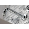 image:imageKingston Brass KS8120CML Manhattan 2Handle 8 in Wall Mount Bathroom Faucet Matte BlackPolished Chrome