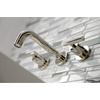 image:imageKingston Brass KS8120CML Manhattan 2Handle 8 in Wall Mount Bathroom Faucet Matte BlackPolished Nickel