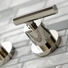 image:imageKingston Brass KS8120CML Manhattan 2Handle 8 in Wall Mount Bathroom Faucet Matte BlackPolished Nickel
