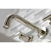 image:imageKingston Brass KS8120CML Manhattan 2Handle 8 in Wall Mount Bathroom Faucet Matte BlackPolished Nickel