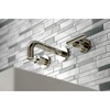 image:imageKingston Brass KS8120CML Manhattan 2Handle 8 in Wall Mount Bathroom Faucet Matte BlackPolished Nickel