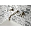 image:imageKingston Brass KS8120CML Manhattan 2Handle 8 in Wall Mount Bathroom Faucet Matte BlackPolished Nickel