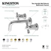 image:imageKingston Brass KS8120ZX Millennium Bathroom Faucet Matte Black 8 x 275 x 225Polished Chrome