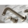 image:imageKingston Brass KS8122ML Milano 2Handle 8 in Wall Mount Bathroom Faucet Polished BrassBrushed Nickel