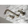 image:imageKingston Brass KS8122ML Milano 2Handle 8 in Wall Mount Bathroom Faucet Polished BrassBrushed Nickel