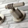 image:imageKingston Brass KS8122ML Milano 2Handle 8 in Wall Mount Bathroom Faucet Polished BrassBrushed Nickel