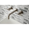 image:imageKingston Brass KS8122ML Milano 2Handle 8 in Wall Mount Bathroom Faucet Polished BrassBrushed Nickel