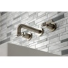 image:imageKingston Brass KS8122ML Milano 2Handle 8 in Wall Mount Bathroom Faucet Polished BrassBrushed Nickel