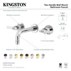 image:imageKingston Brass KS8122ML Milano 2Handle 8 in Wall Mount Bathroom Faucet Polished BrassBrushed Nickel