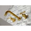 image:imageKingston Brass KS8122ML Milano 2Handle 8 in Wall Mount Bathroom Faucet Polished BrassPolished Brass