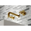 image:imageKingston Brass KS8122ML Milano 2Handle 8 in Wall Mount Bathroom Faucet Polished BrassPolished Brass