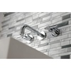 image:imageKingston Brass KS8122ML Milano 2Handle 8 in Wall Mount Bathroom Faucet Polished BrassPolished Chrome