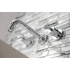 image:imageKingston Brass KS8122ML Milano 2Handle 8 in Wall Mount Bathroom Faucet Polished BrassPolished Chrome