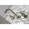 image:imageKingston Brass KS8122ML Milano 2Handle 8 in Wall Mount Bathroom Faucet Polished BrassPolished Nickel