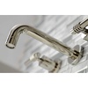 image:imageKingston Brass KS8122ML Milano 2Handle 8 in Wall Mount Bathroom Faucet Polished BrassPolished Nickel