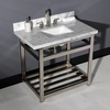 image:imageKingston Brass KVPB3022M38SQ Templeton 30Inch Carrara Marble Vanity Sink Top 8 Faucet Drillings in Carrara MarbleCarrara Marble