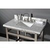 image:imageKingston Brass KVPB3022M38SQ Templeton 30Inch Carrara Marble Vanity Sink Top 8 Faucet Drillings in Carrara MarbleCarrara Marble