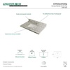 image:imageKingston Brass KVPB3022M38SQ Templeton 30Inch Carrara Marble Vanity Sink Top 8 Faucet Drillings in Carrara MarbleCarrara Marble