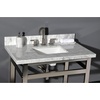 image:imageKingston Brass KVPB3022M38SQ Templeton 30Inch Carrara Marble Vanity Sink Top 8 Faucet Drillings in Carrara MarbleCarrara Marble