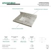 image:imageKingston Brass KVPB3022M38SQ Templeton 30Inch Carrara Marble Vanity Sink Top 8 Faucet Drillings in Carrara MarbleCarrara Marble