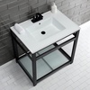 image:imageKingston Brass LBT31227W34 Continental 31Inch Ceramic Vanity Sink Top 4 Faucet Drillings in White