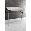 image:imageKingston Brass LBT31227W34 Continental 31Inch Ceramic Vanity Sink Top 4 Faucet Drillings in White