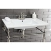 image:imageKingston Brass LBT31227W34 Continental 31Inch Ceramic Vanity Sink Top 4 Faucet Drillings in White