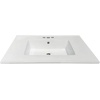 image:imageKingston Brass LBT31227W34 Continental 31Inch Ceramic Vanity Sink Top 4 Faucet Drillings in White