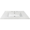 image:imageKingston Brass LBT31227W38 Continental 31Inch Ceramic Vanity Sink Top 8 Faucet Drillings in White
