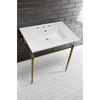 image:imageKingston Brass LBT31227W38 Continental 31Inch Ceramic Vanity Sink Top 8 Faucet Drillings in White