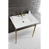 image:imageKingston Brass LBT31227W38 Continental 31Inch Ceramic Vanity Sink Top 8 Faucet Drillings in White