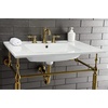 image:imageKingston Brass LBT31227W38 Continental 31Inch Ceramic Vanity Sink Top 8 Faucet Drillings in White