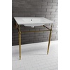 image:imageKingston Brass LBT31227W38 Continental 31Inch Ceramic Vanity Sink Top 8 Faucet Drillings in White