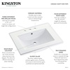 image:imageKingston Brass LBT31227W38 Continental 31Inch Ceramic Vanity Sink Top 8 Faucet Drillings in White