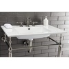 image:imageKingston Brass LBT31227W38 Continental 31Inch Ceramic Vanity Sink Top 8 Faucet Drillings in White