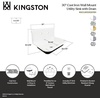 image:imageKingston Brass Towne KGCLWS3020191 Cast Iron Single Bowl Wall Mount Utility Sink with Drain WhitePolished ChromeWhiteBrushed Nickel