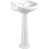 image:imageFauceture VPB2034 Stuart 20 Ceramic Pedestal Sink 4Inch 3 Hole Glossy White