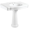 image:imageFauceture VPB3538 Sovereign 35 Ceramic Pedestal Sink 8Inch 3 Hole Glossy White