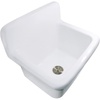 image:imageGourmetier GPKWS221820 Persepolis Galley 22 x 18 Ceramic Wall Mount Utility Sink White