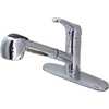 image:imageKingston Brass GSC881NCLSP Gourmetier Century 8Inch Centerset Single Handle Kitchen Faucet with PullOut Sprayer Polished ChromePolished Chrome