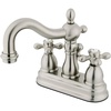 image:imageKingston Brass KB1605AX Heritage 4Inch Centerset Lavatory Faucet with Metal Cross Handle Oil Rubbed Bronze  OilRubbed BronzeBrushed Nickel