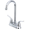 image:imageKingston Brass KB2498YL Yosemite Two Handle 4 Inch Centerset Bar Faucet 434 inch in Spout Reach Brushed NickelPolished Chrome