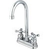 image:imageKingston Brass KB490AX Victorian TwoHandle 2Hole Deck Mount Bar Faucet in Matte BlackPolished Chrome