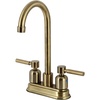 image:imageKingston Brass KB8490DL Concord TwoHandle 2Hole Deck Mount Bar Faucet in Matte BlackAntique Brass