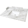 image:imageKingston Brass KMS3622M38SQ Pemberton 36Inch Carrara Marble Vanity Sink Top 8 Faucet Drillings in Carrara White