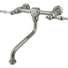 image:imageKingston Brass KS1212NL Wall Mount Bathroom Faucet Polished BrassBrushed Nickel